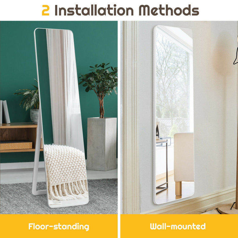 63 X 14.5 Inch Full Length Frameless Wall Mountable Floor Mirror