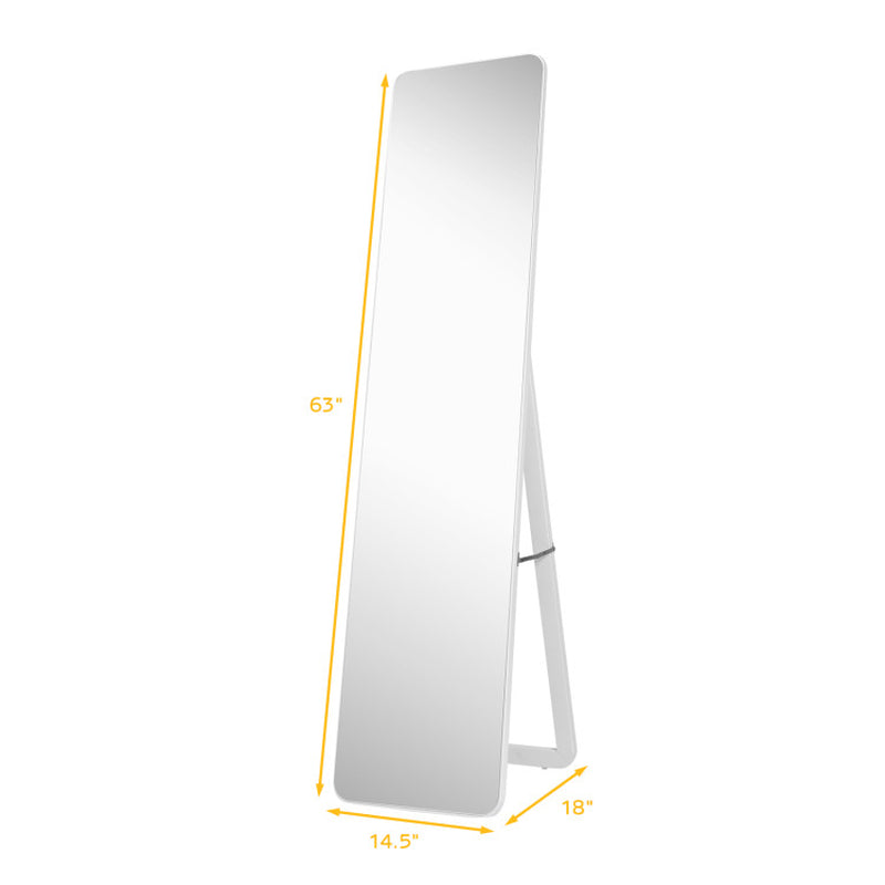 63 X 14.5 Inch Full Length Frameless Wall Mountable Floor Mirror